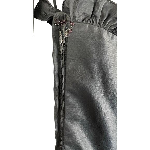 Valentino Boutique 1980’s Silk Taffeta Plaid Dress Black Bodice Women’s SZ 6 - Picture 8 of 16